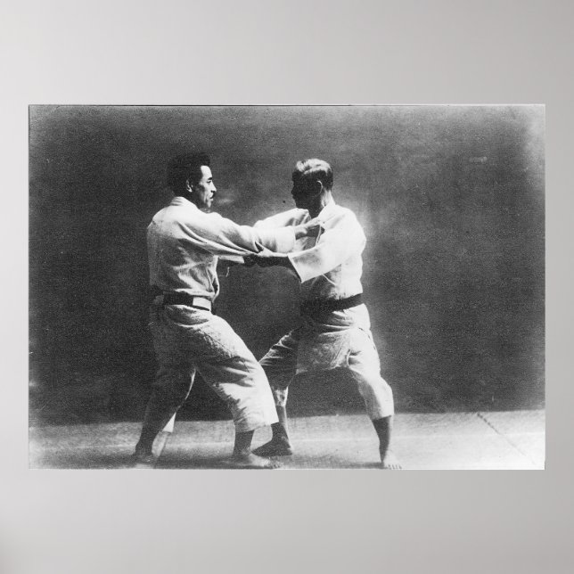 Japansk Judoka Jigoro Kano Kyuzo Mifue Judo Poster (Framsidan)