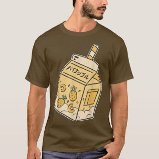 Japansk juice Pineapple Drink Kawaii Manga Anime T Shirt
