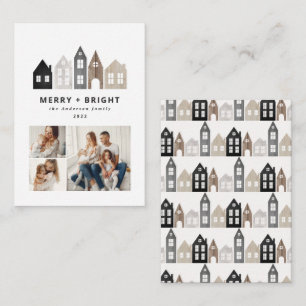 Japansk jul Nordiska hus 3 foto chic Anteckningskort