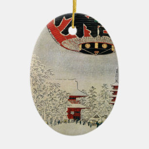 Japansk julprydnad för vintage julgransprydnad keramik