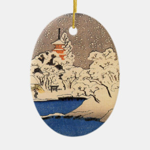 Japansk julprydnad för vintage julgransprydnad keramik