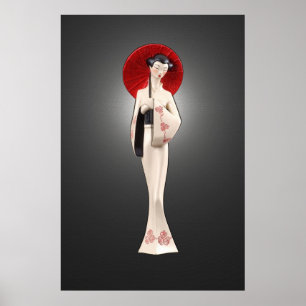 Japansk jungfru 36 x 24 affisch
