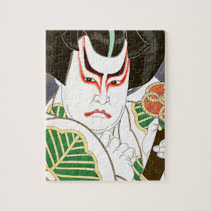Japansk Kabuki skådespelarekonst vid Natori Pussel