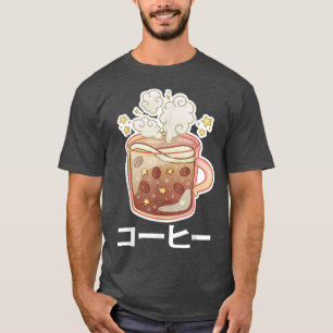 Japansk kaffe Älskare Kawaii Manga Anime Japan Gra T Shirt