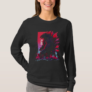 Japansk Kaiju Monster i Tokyo Japan Design T Shirt