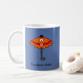 Japansk Karakasa Paraply Ghost: Tecknad Yokai Kaffemugg