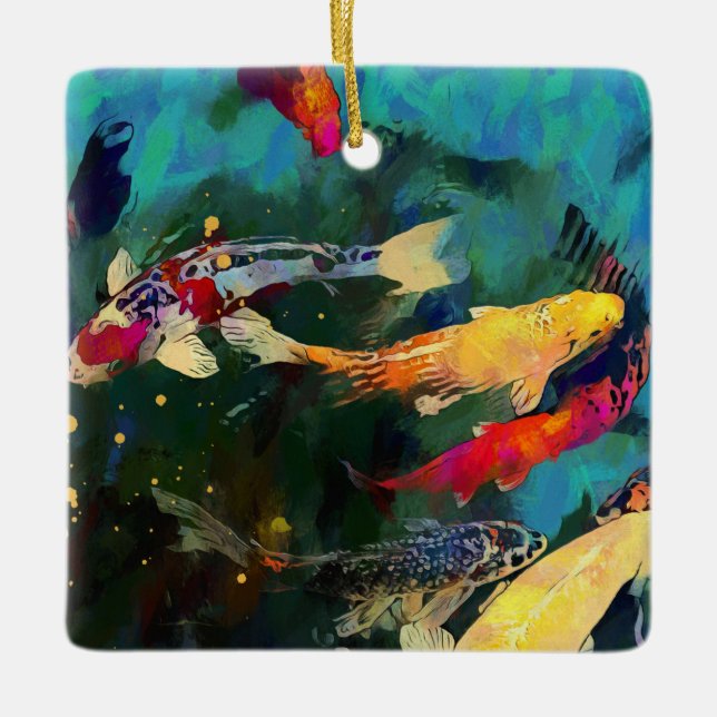 Japansk karp Ceramic Ornament (Framsida)