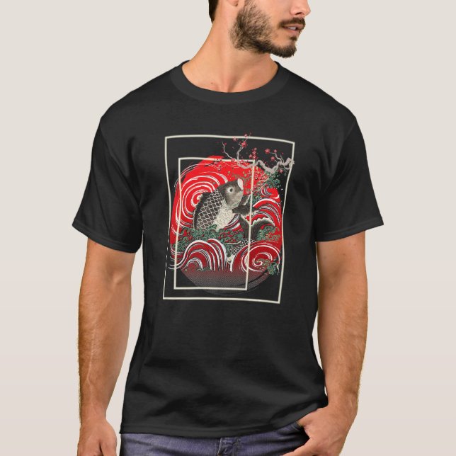Japansk karpfisk japansk koifisk t shirt (Framsida)