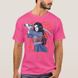 Japansk Katana Anime Girl T Shirt