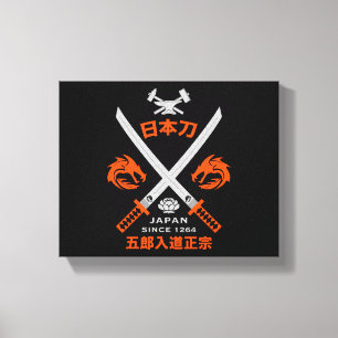 Japansk Katana Sword Canvastryck