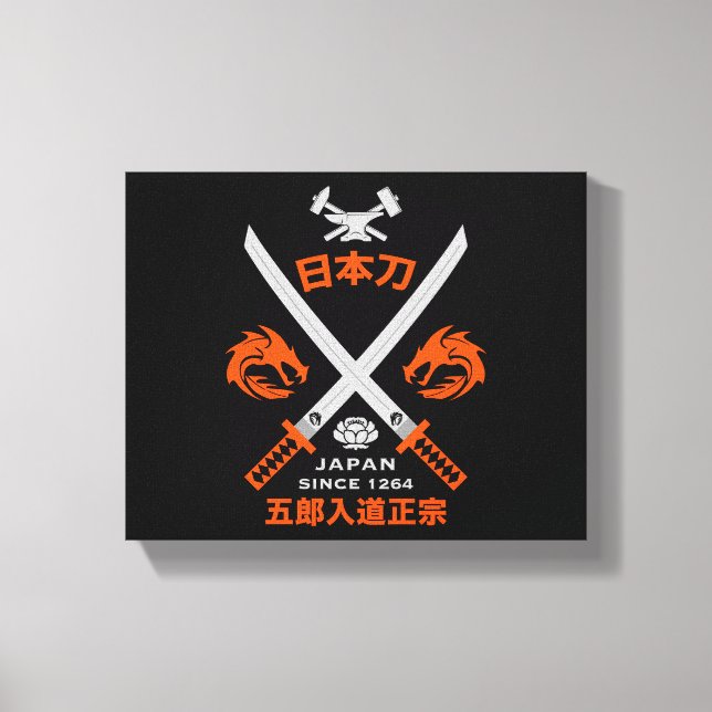 Japansk Katana Sword Canvastryck (Framsida)