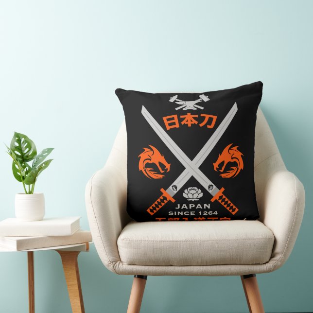 Japansk Katana Sword Kudde (Stol)