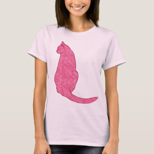 Japansk katt - Fuchsia Rosa Batik T Shirt