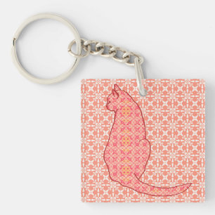 Japansk katt - korall Orange Batik