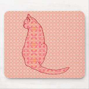 Japansk katt - korall Orange Batik Musmatta