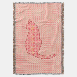 Japansk katt - korall Orange Batik Mysfilt