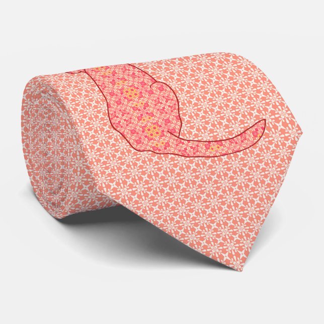 Japansk katt - korallorangeBatik Slips (Rullad)