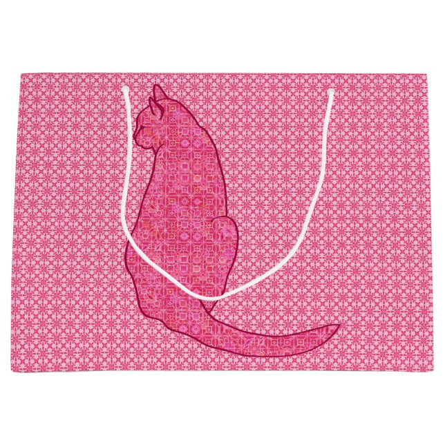 Japansk katt - rosa fuchsia batik (Framsidan)