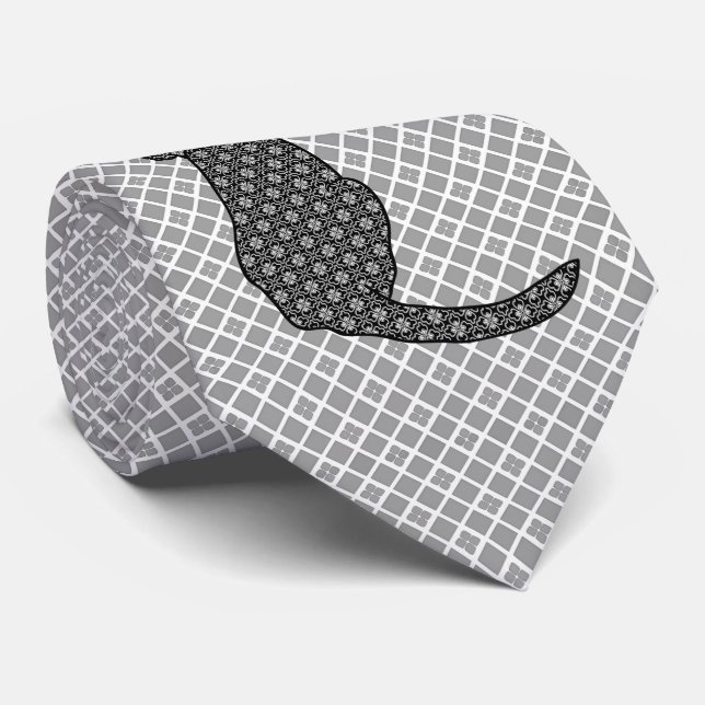 Japansk katt - svartvitt Kimonotryck Slips (Rullad)