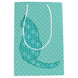 Japansk katt - turkos Kimono-utskrift