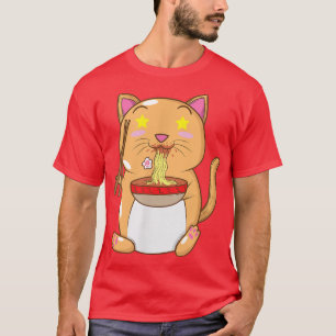 Japansk kattätare Ramen Noodles T Shirt