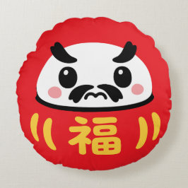 Japansk Kawaii daruma Rund Kudde