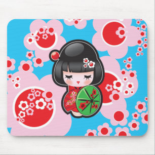 Japansk Kawaii docka - Mousepad Musmatta