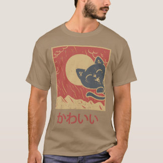 Japansk Kawaii Katt Anime vintage T Shirt
