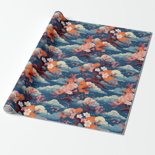 Japansk Kimono Fabric-formad wrap Presentpapper
