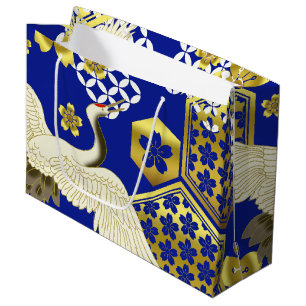 Japansk Kimono Fabric-formaterad Gift Bag