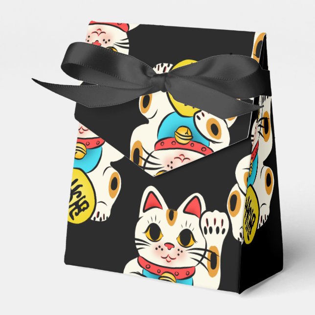 Japansk kimono mönster-affär maneki neko presentaskar (Framsidan Sidan)