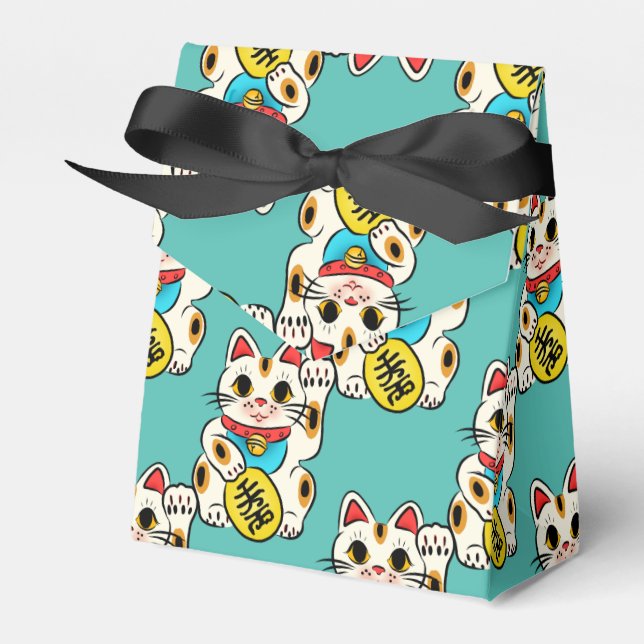 Japansk kimono mönster-affär maneki neko presentaskar (Framsidan Sidan)
