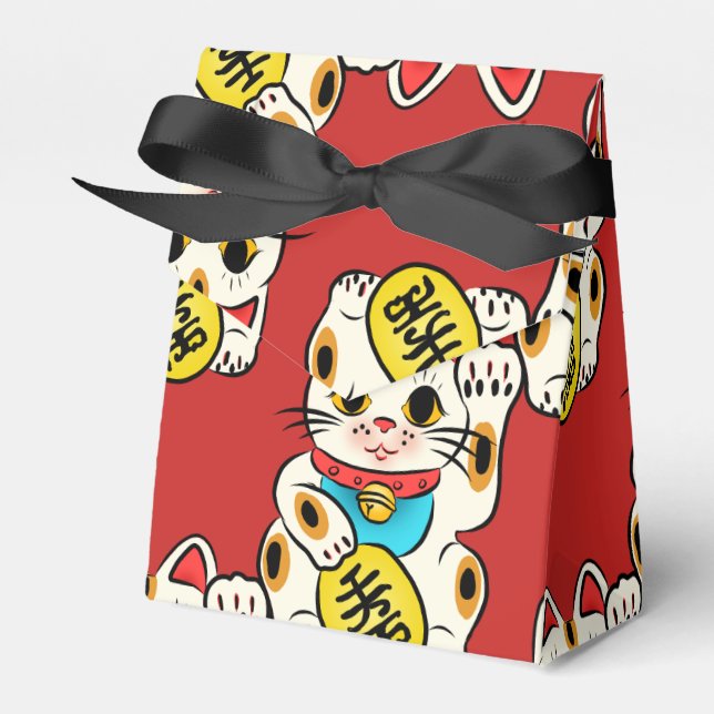 Japansk kimono mönster-affär maneki neko presentaskar (Framsidan Sidan)