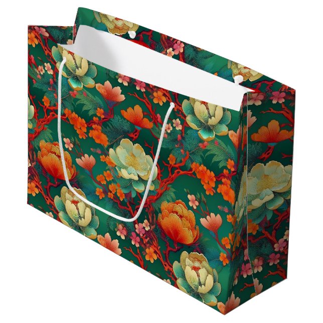 Japansk Kimono mönster Gift-påse (Framsidan Vinklad)