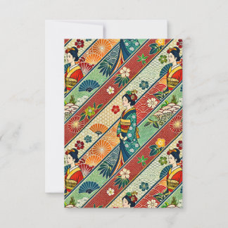 Japansk kimono tack kort