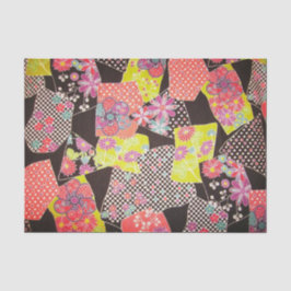 Japansk KIMONO Textile, Blommönster