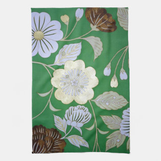Japansk KIMONO Textile, Blommönster Kökshandduk
