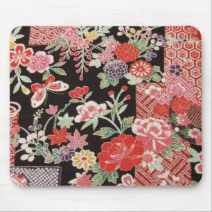 Japansk KIMONO Textile, Blommönster Musmatta