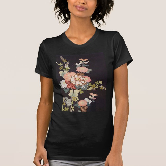 Japansk KIMONO Textile, Floret Mönster Tröja (Framsida)