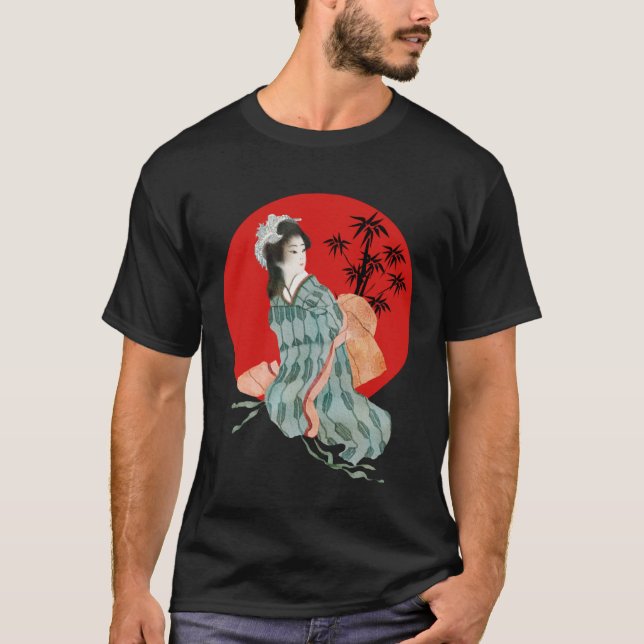 Japansk Kimono Traditional Robe Japan Culture Sym T Shirt (Framsida)