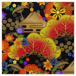 japansk kimono-väv stil mönster på svart tyg