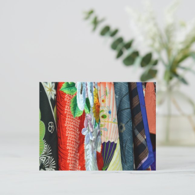 Japansk Kimono Vykort (Stående Fram)
