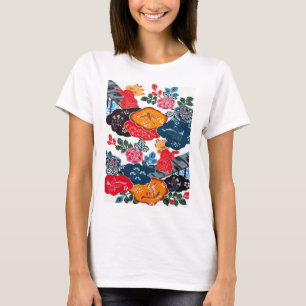 Japansk Kimonotextil för vintage (Bingata) T-shirt