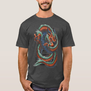 Japansk kinesisk flygande draken Samurai Warri T Shirt