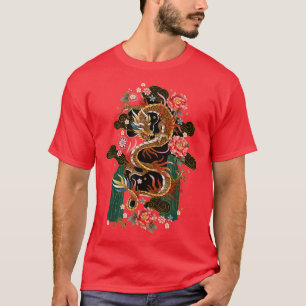Japansk kinesisk flygande draken Samurai Warri T Shirt