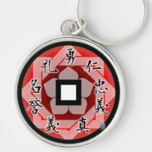 Japansk kinesisk keychain för Bushido kanji