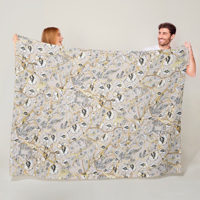 Japansk Kintsugi. Fleecefilt (På plats)