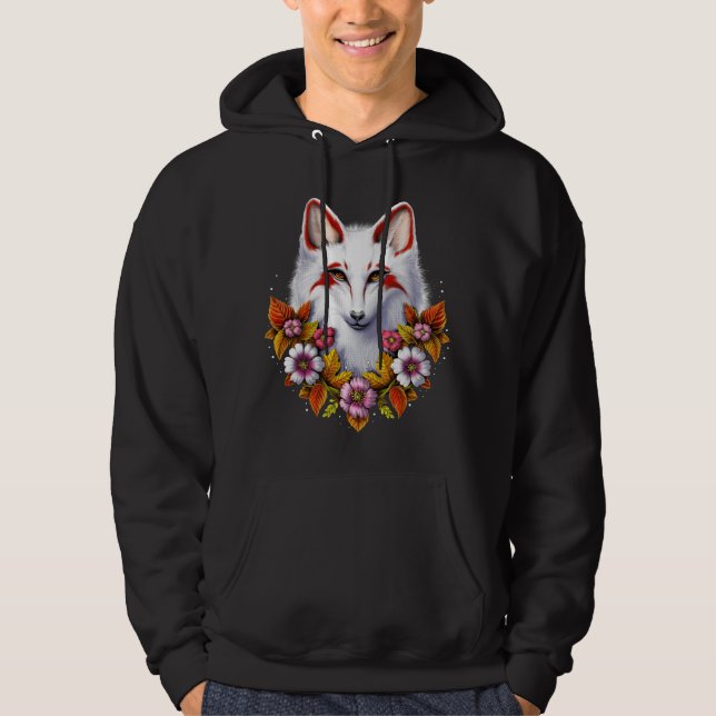 Japansk Kitsune Fox Hoodie (Framsida)