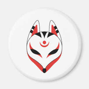 Japansk Kitsune Fox-mask Magnet