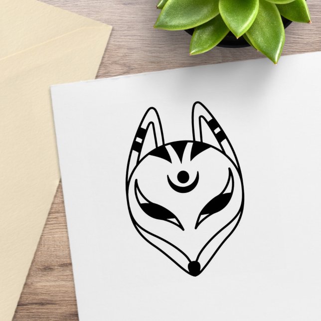 Japansk Kitsune Fox-mask Stämpel (Skapare uppladdad)